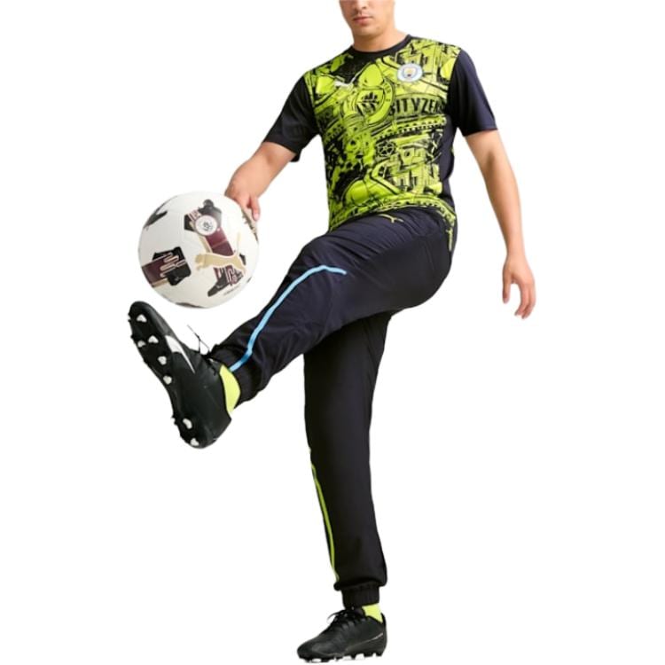 Puma Manchester City SS24 Soccer Jersey Men's Yellow Blue 777578-14