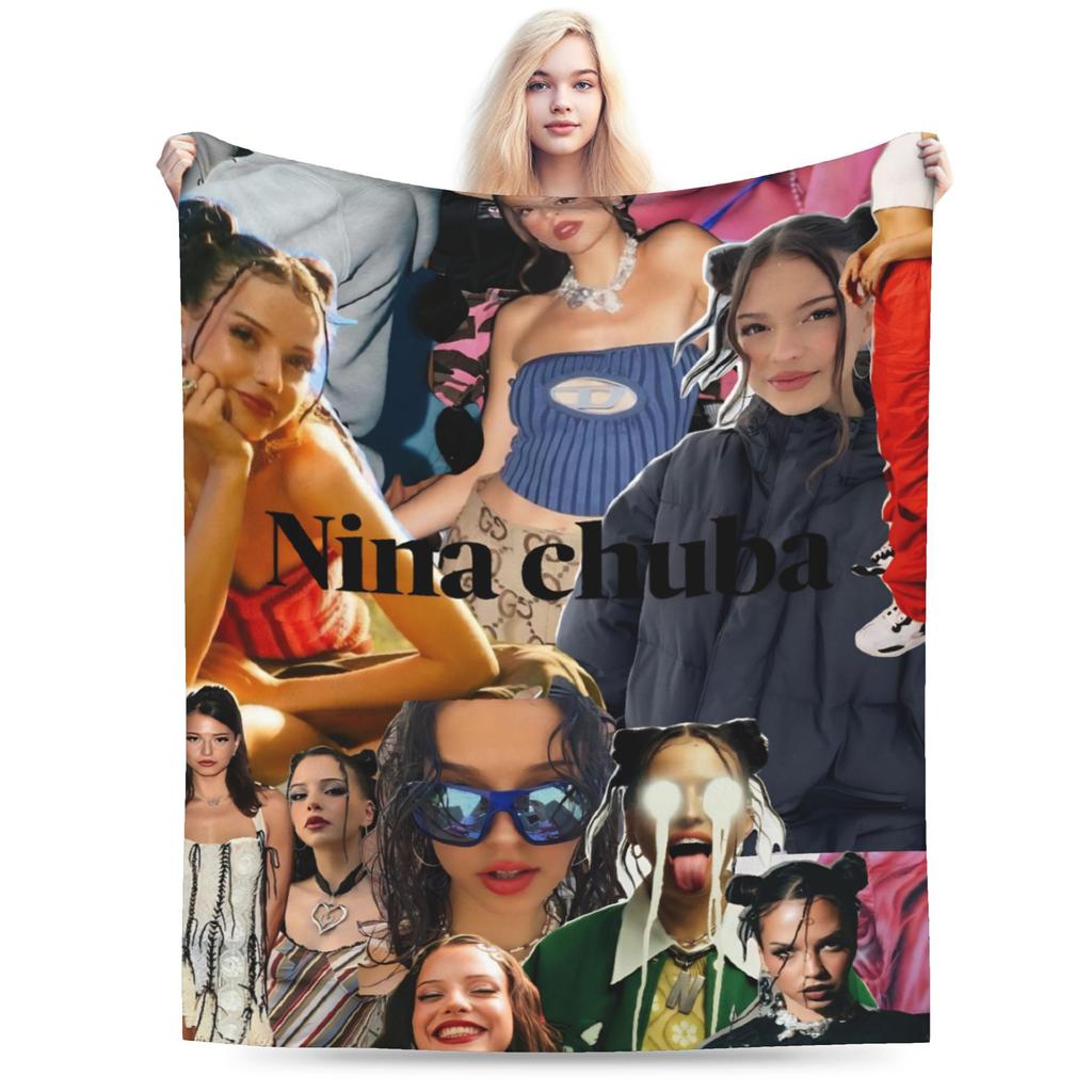 Nina Chuba Sänger Accessoires Decke Gemütlich Weich Überwurfdecken für Wohnzimmer 50x60 Zoll Mehrere Größen Tagesdecke