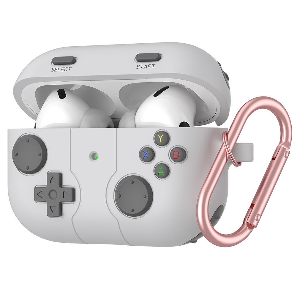 for Airpods Pro 3 Case with Keychain Soft Silicone Protective Classic Game Console Design Case Cover for Airpods Pro 3 (Black)