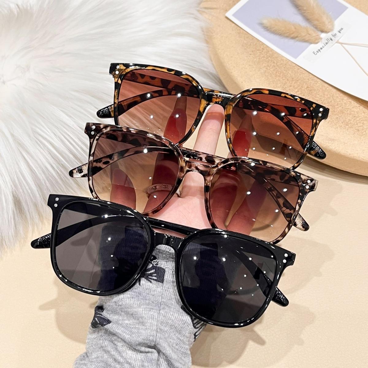 

3pcs European and American retro style women s fashionable sunglasses trend versatile summer sun shading and UV protection light