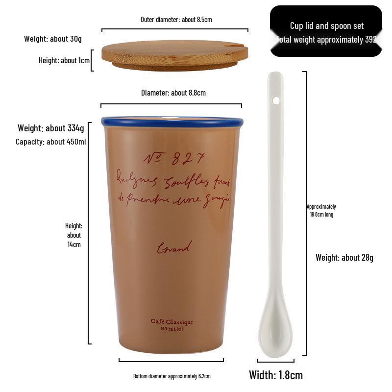 Korean-Style Ceramic Handheld Cup: Stylish and Functional for Office, Dorm, or On-the-Go Use
