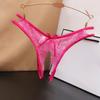 Sexy Lingerie Women's Sexual Panties Crotchless Opening Transparent G-strings Thongs Bow Underwear for Women Lace Erotic Panties