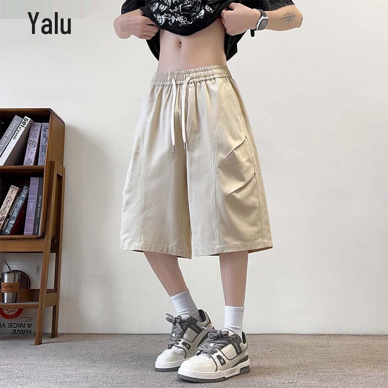 Yalu Men s Lyocell Tencel Pleated Casual Shorts M