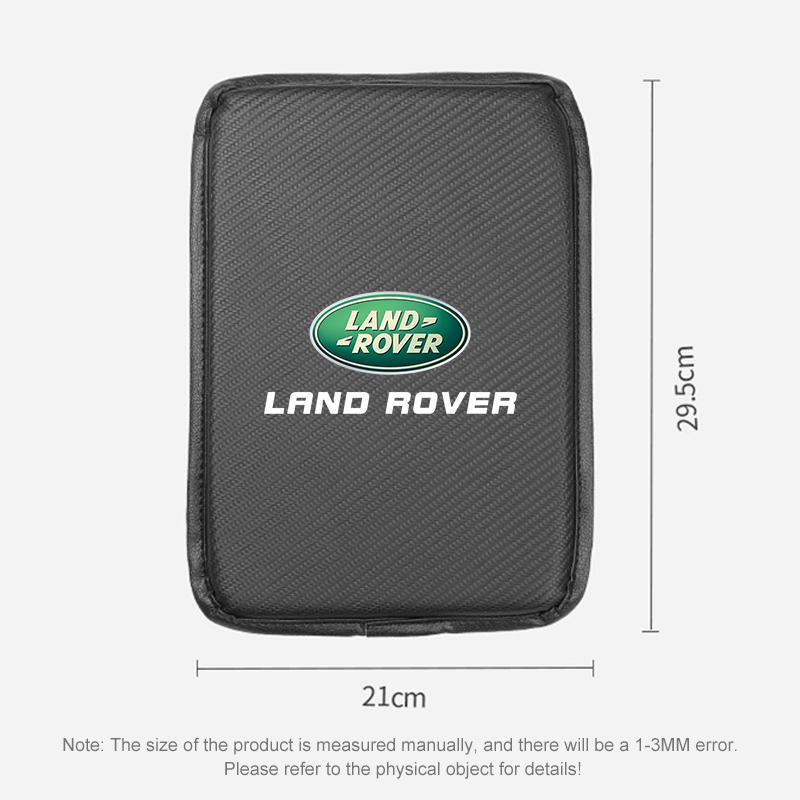 Carbon Fiber Leather Car Console Box Pad Car Armrest Cushion Cover for Land Rover Range Rover Defender Freelander Discovery 1 2 Evoque Rover L322 L405