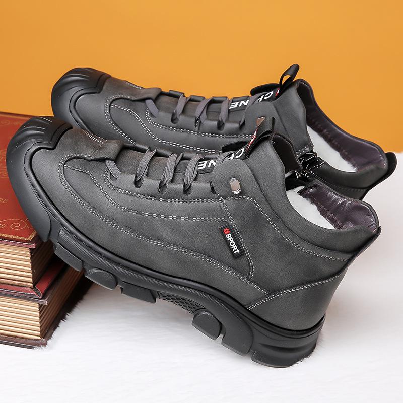 Men's Northeast High-Top Waterproof Snow Boots - Winter Warm, Plus Velvet, Trendy, and Protective.