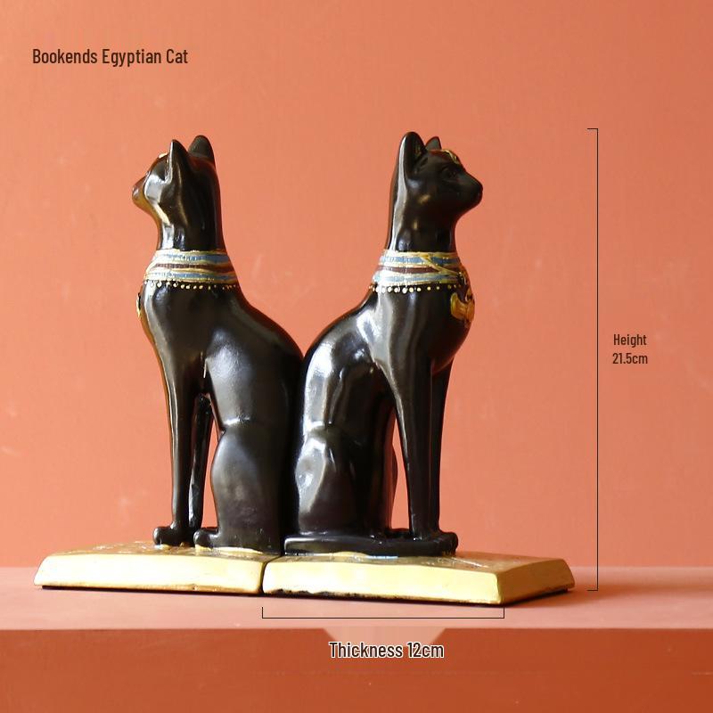 Nordic White Egyptian Cat Resin Ornament for Home or TV Cabinet Decor