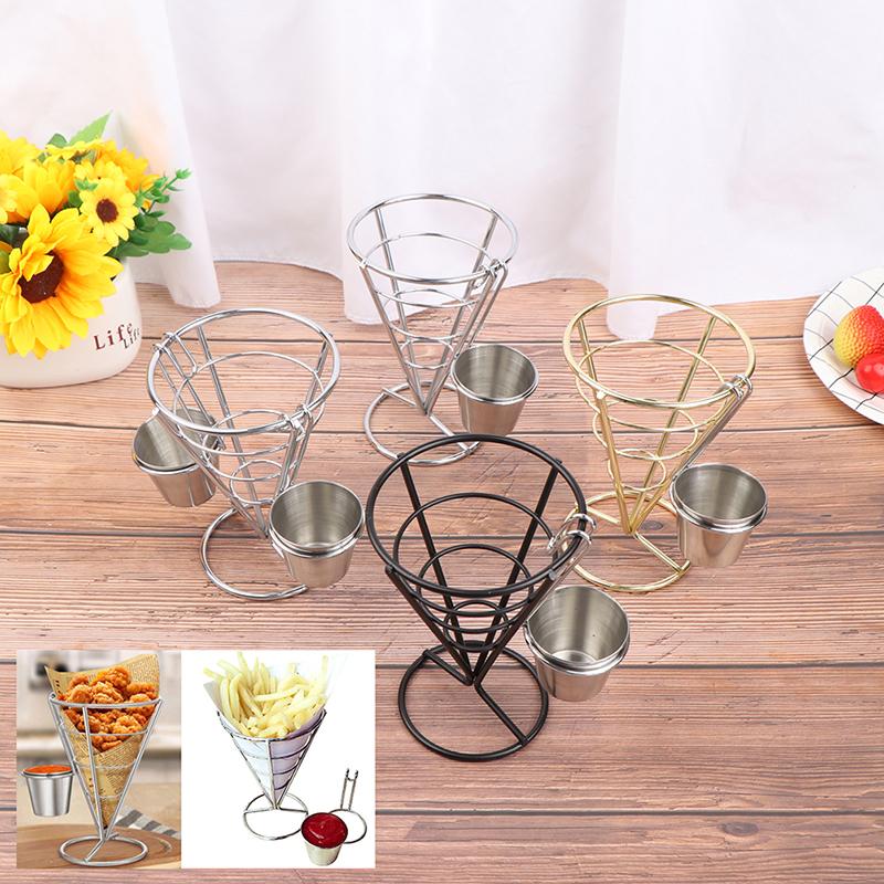 1Pcs French Fry Stand Cone Basket Holder For Fries Fish And Chips And Appetizers