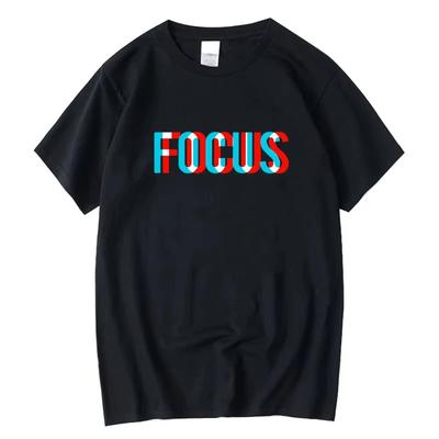 2025 Herren T-Shirt 100_ Baumwolle Sommer Locker Fokus Print Herren Lässig Locker o-Ausschnitt Herren T-Shirt Kurzarm T-Shirt Männlich