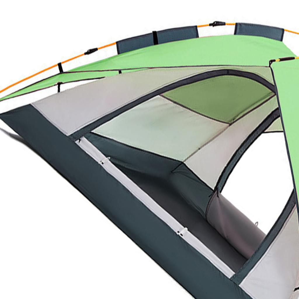 Camping Tent Oxford Cloth Automatic Pop Up Waterproof Double Layer Family Tent for Hiking Traveling Backpacking Green