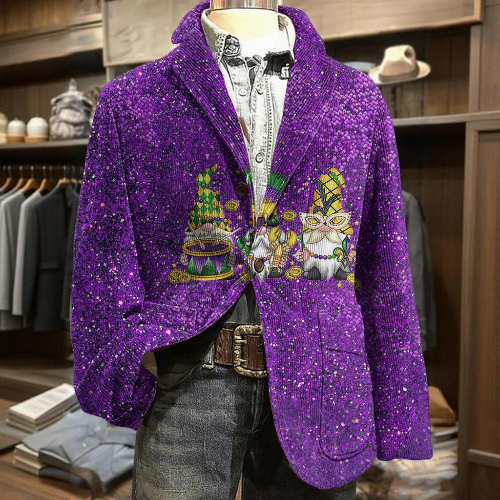Men's Business Casual Carnival Corduroy Jacket