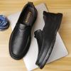 Classic Brand Men's Loafers Summer Breathable Men's Business Casual Shoes Retro Brown High-end Leather Formal Shoes Versatile