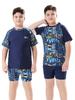 Boys' Two-Piece Swim Set: Kids' Swimwear for Plus-Size Ages 6-12