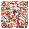 50 Sheets Chinese Lion Dance Graffiti Stickers – Waterproof Journal, Water Bottle, and Suitcase Decorations