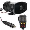 Car Horn Police Siren Air Horn Speaker Car Warning Alarm Megaphone Multi-tone & Claxon Horn 12V 100W 120DB Loud