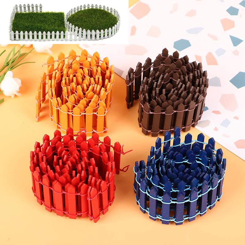 New 100*5Cm Diy Mini Small Fence Barrier Wooden Craft Miniature Fairy Garden For