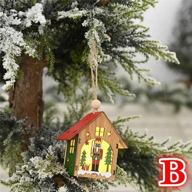 

Рождественская серия светодиодных лампочек подвески украшения украшения рождественское украшение стола рождественские светодиодные рождественские декорации B