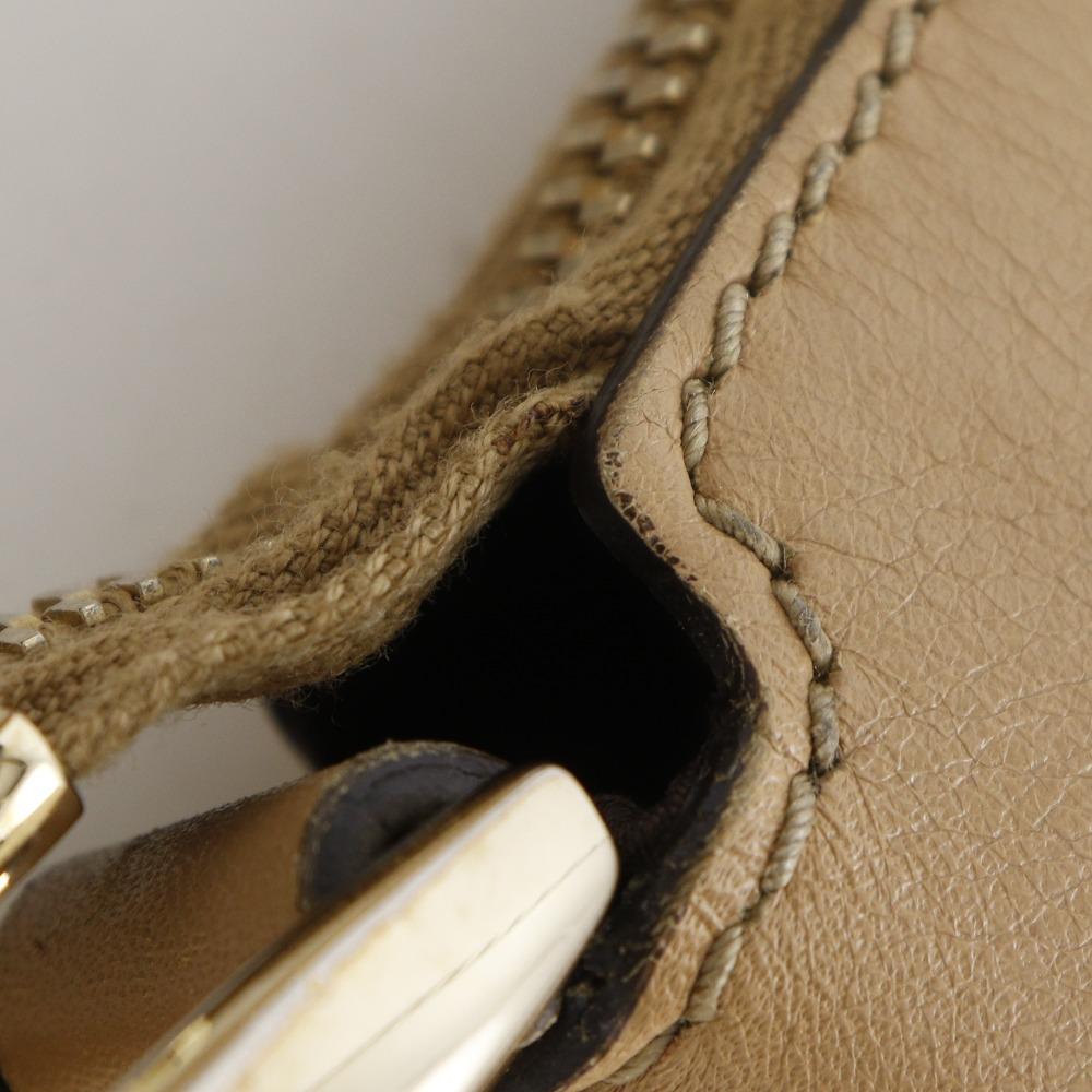 GUCCI Abbey line Shoulder Bag 203257 Brown GG canvas Women Used