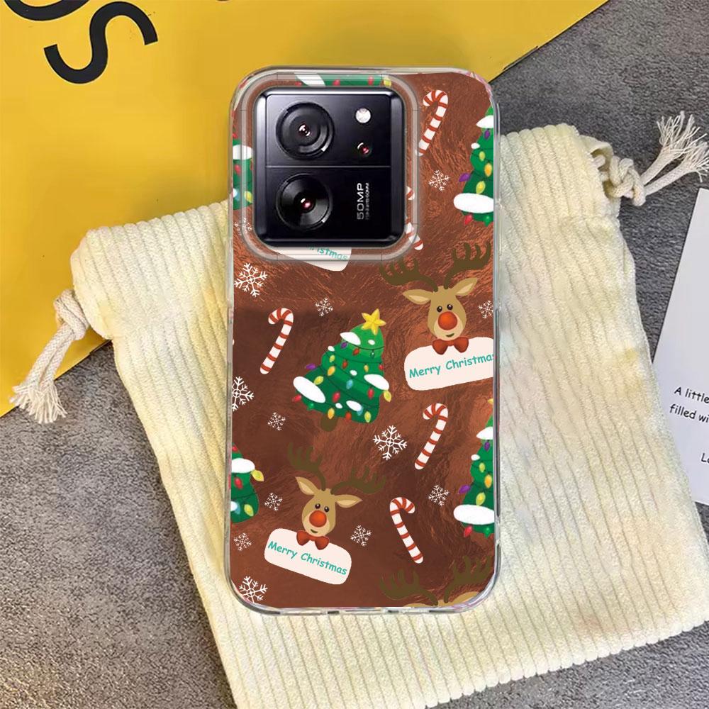 Merry Christmas Elk Tree Women Girls Phone Case for Xiaomi 13T 14T 11 Lite NE Poco X5 M6 Pro X6 X7 X3 Pro NFC C65 C61 M5S Cover