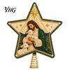 DIY Festive Craft Kit Christian Faux Pearl Art Christmas Tree Topper Kit, Faith Nativity Holiday Handcrafted Ornament Decoration, Handmade Beaded Star