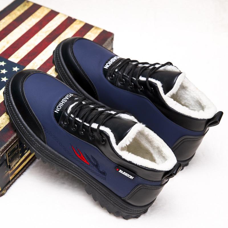 Winter High-top Fleece Cotton Shoes Warm Casual Shoes for Outdoor Sports