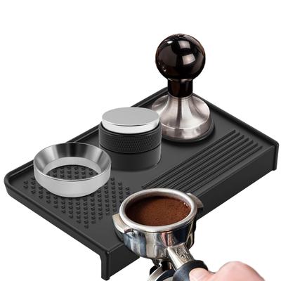 Coffee Tamper Mat Food Grade Nonslip Silicone Flat And Corner Press Powder Pad Espresso Coffee Tamping Rest Holder Tools
