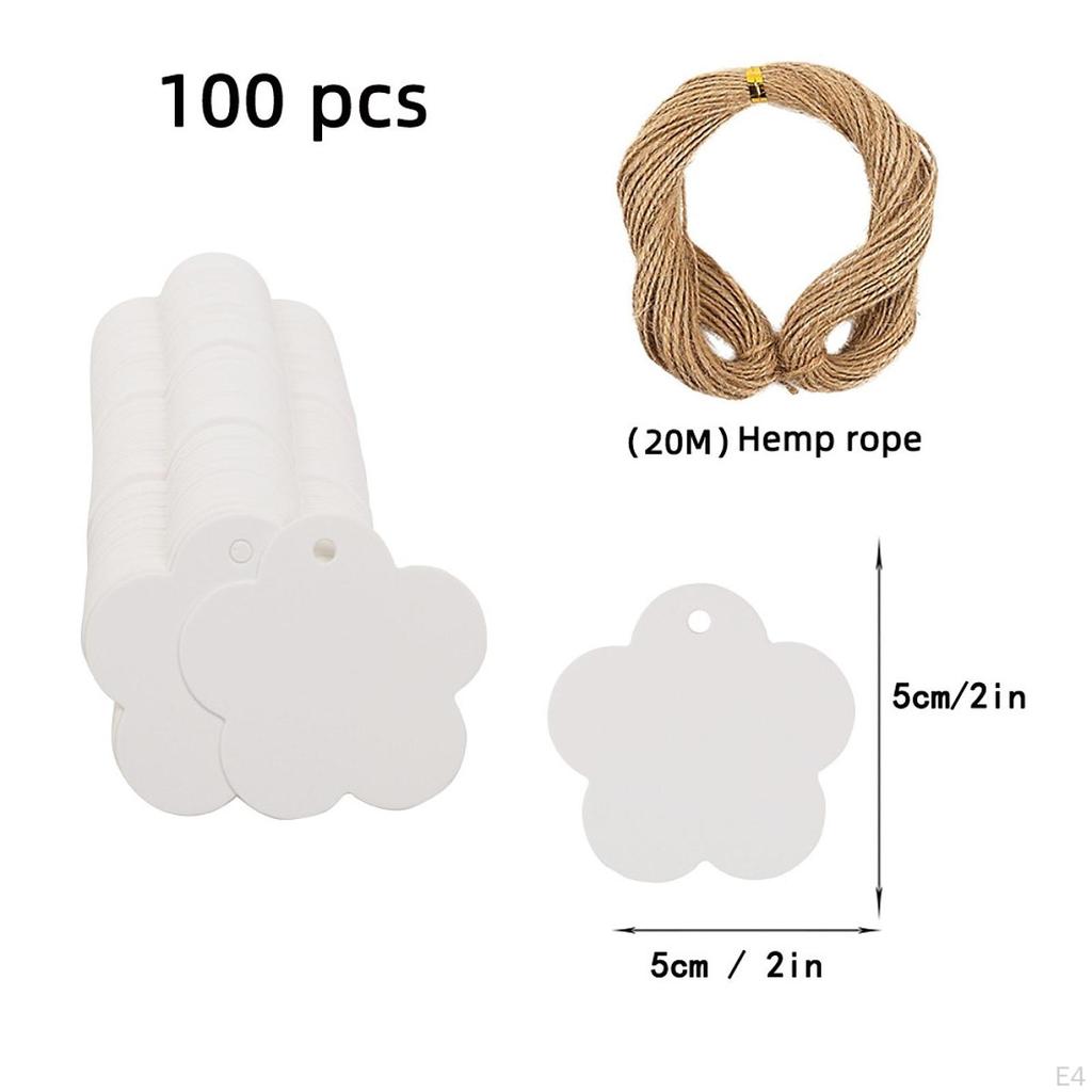 100 Pack Gift Tags Blank Labels for DIY Projects And Price Tagging