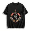 All-Seeing Eye Dagger Totem Print Trendy Casual Short Sleeve Top Pure Cotton T-shirt