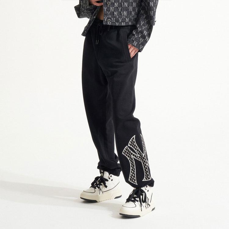 New MLB Knitted Sports Pants Unisex Black 3APTM0121-50BKS