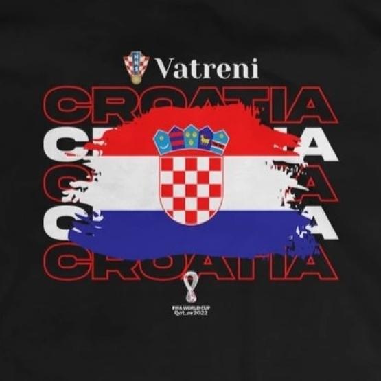 Croatia Croatian Vatreni Football Soccer Jersey World Cup 2022 T-Shirt Graphic Retro Vintage 3D Print Men Women Unisex Short Sleeve Round Neck