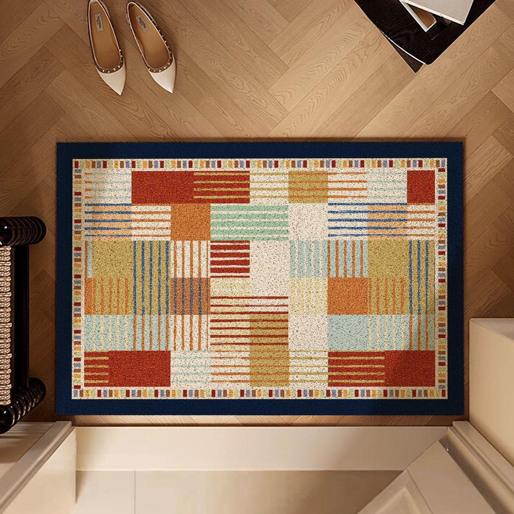 High-End American Style Entrance Door Mat - Silk Loop, Wear-Resistant, Non-Slip, Mud & Dust Removing