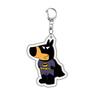 Christmas Cartoon Dog Pattern Acrylic Keychain Fashion Cute Girls Boys Funny Charming Bag Charm Ring Ornament Couples Gifts Toys