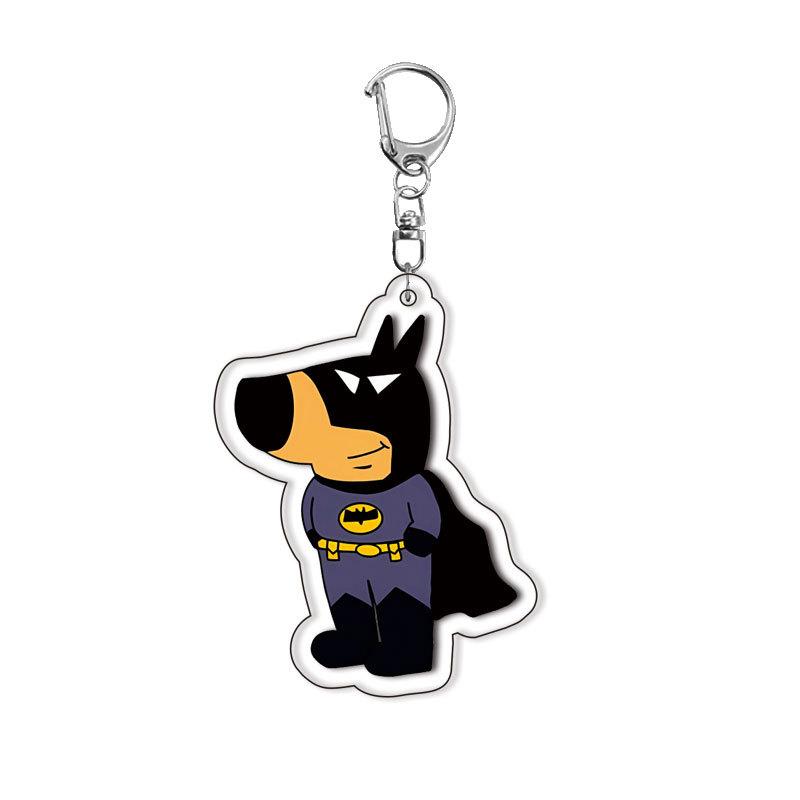 Christmas Cartoon Dog Pattern Acrylic Keychain Fashion Cute Girls Boys Funny Charming Bag Charm Ring Ornament Couples Gifts Toys