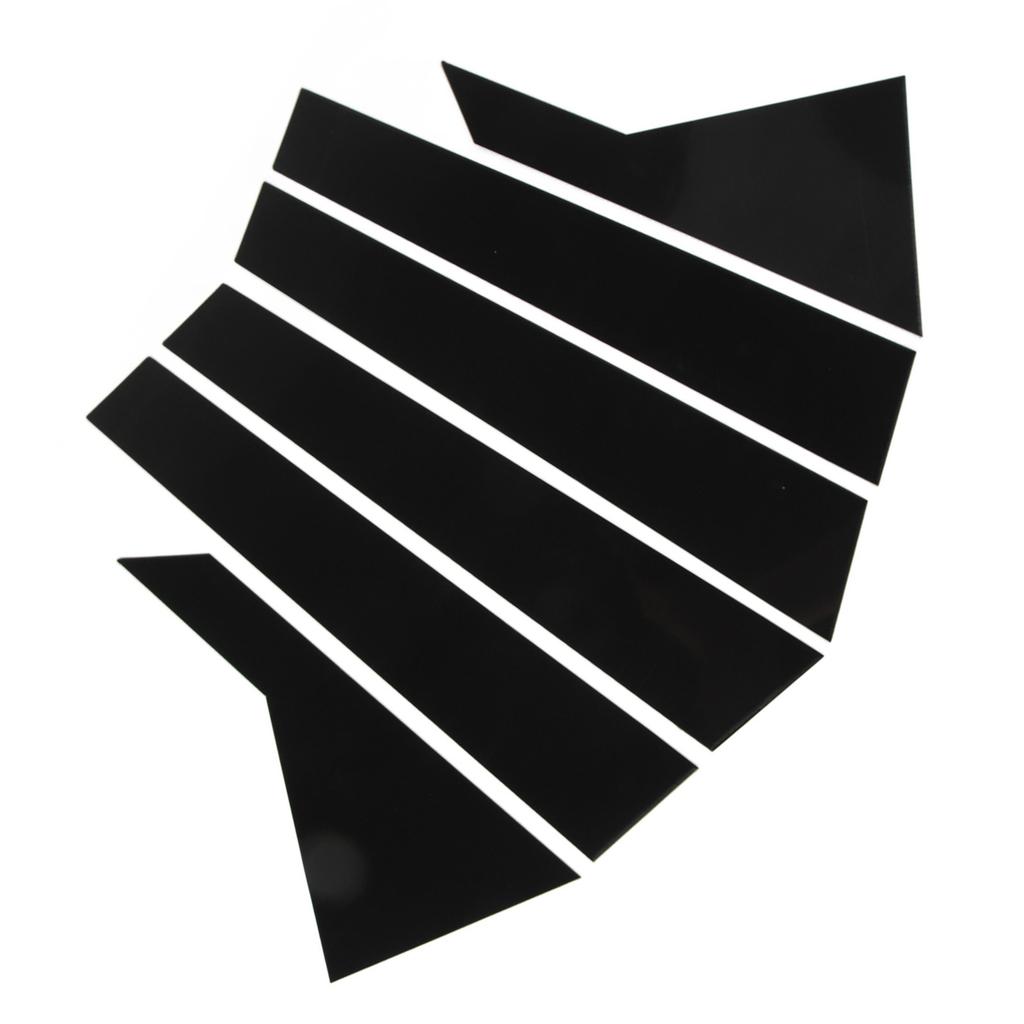 6Pcs Window B Pillar Post Trim Gloss Black Sturdy Aging Resistant Stylish Window Pillar Posts