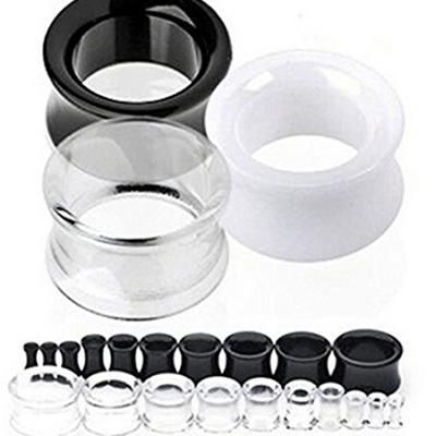 1 Paar Silikon Flesh Tunnel Double Flared Saddle Ear Plug Gauge Unisex