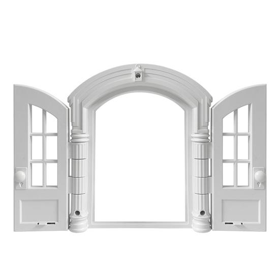 

Cat Door French Style Cat Double Door Door Lockable Easy Installation Pet Door for Average-Sized