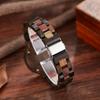 Personalized creative watch multi color dial colorful strap wooden quartz watches for man woman relojes para hombres
