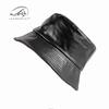 Autumn and Winter New Bucket Hat Unisex Simple Retro Versatile Solid Color Velvet Warm Pu Leather Basin Hat