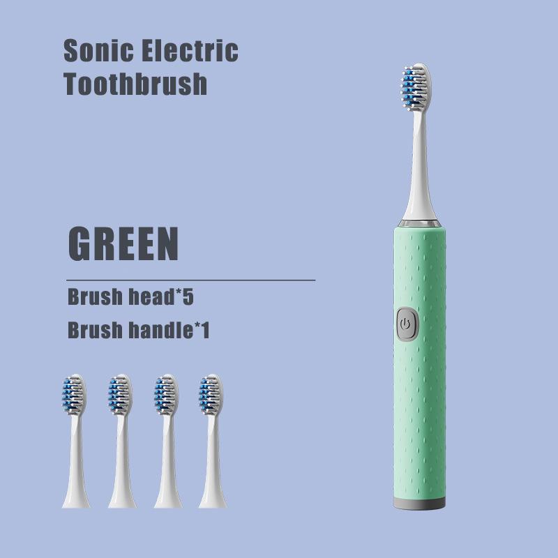 Elektrický zubní kartáček s měkkými štětinami DuPont kartáčková hlavice IPX7 Vodotěsný, bateriově napájený přenosný sonický zubní kartáček Specialized pro dospělé