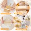 Wood Threaded Rolling Pin Pasta Tool Set Dough Scraper Gnocchi Board Dumpling Maker Ravioli Stamp Cutter Wood Texture