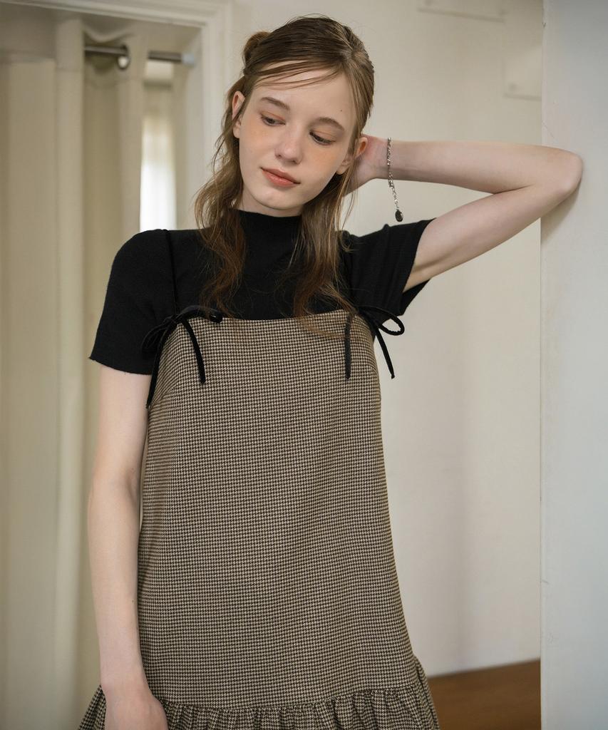 HYFVE Choco Mini Houndstooth Sleeveless Dress