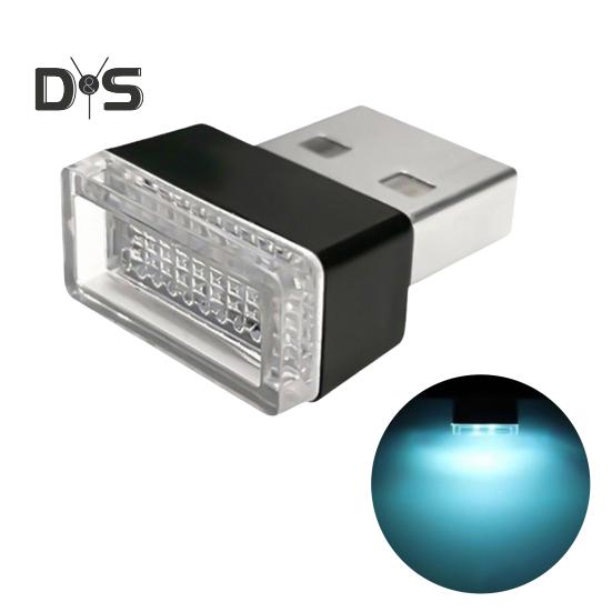 

Автомобильные атмосферные огни USB LED окружающее освещение подключаемый USB декоративный ночник универсальные аксессуары для салона автомобиля светло-синий