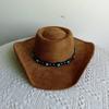 Cappello fedora western cowboy classico con top concavo convesso in camoscio a tesa larga uomo e donna cappello da cowboy moda festa cappello a tesa larga cowgirl