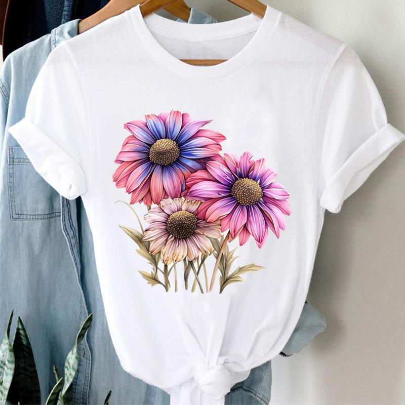 (Asian Size)  Short Sleeve T Shirt trend butterfly lovely cute Women Tee Top Clothing Casual Fashion Print Lady Female Graphic T-shirts