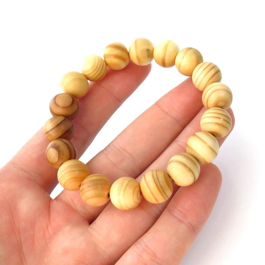 Góra Koya Rikuboku z Drewnem Świat Buddyjski Modlitewny Kamień Naturalnej Mocy [ZŁOTY KAMIEŃ] Bransoletka, 11mm, Pudełko, Dziedzictwo, Koraliki, Kamień,