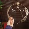Sun God Baroque Crown Star Tiara Headdress Vintage Glory Headband  Hair Accessories