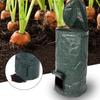 34Gallons Garden Waste Bags Organic Compost Bag Vegetable Grow Compost Bag Garden Vegetable Planter with Handles&Access