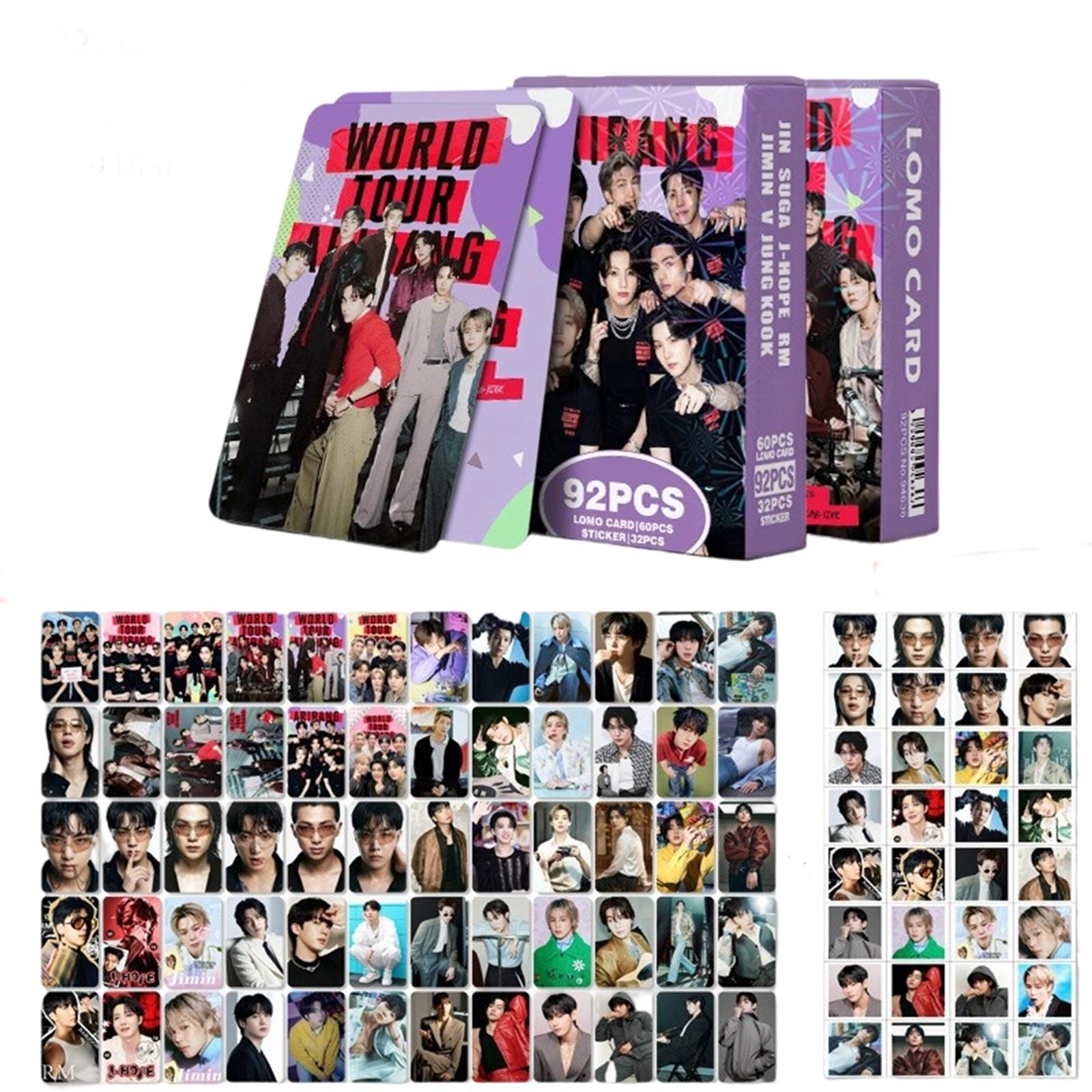 Набор фотокарточек K-pop из 92 штук, набор карточек LOMO, стикеры для фанатов, украшение для альбома, скрапбукинг, подарок, дизайн мирового тура