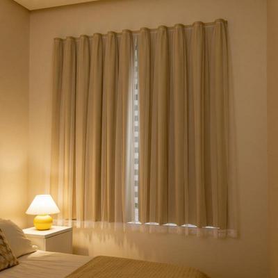 Fresh Style Magic Tape Full Blackout Curtains – No-Drill, Easy Stick-On Sunshade for Bedrooms
