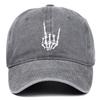 Embroidery Skeleton Hand Pattern Cotton Baseball Cap Low Profile Snap Back Trucker Dad Hat for Men And Women