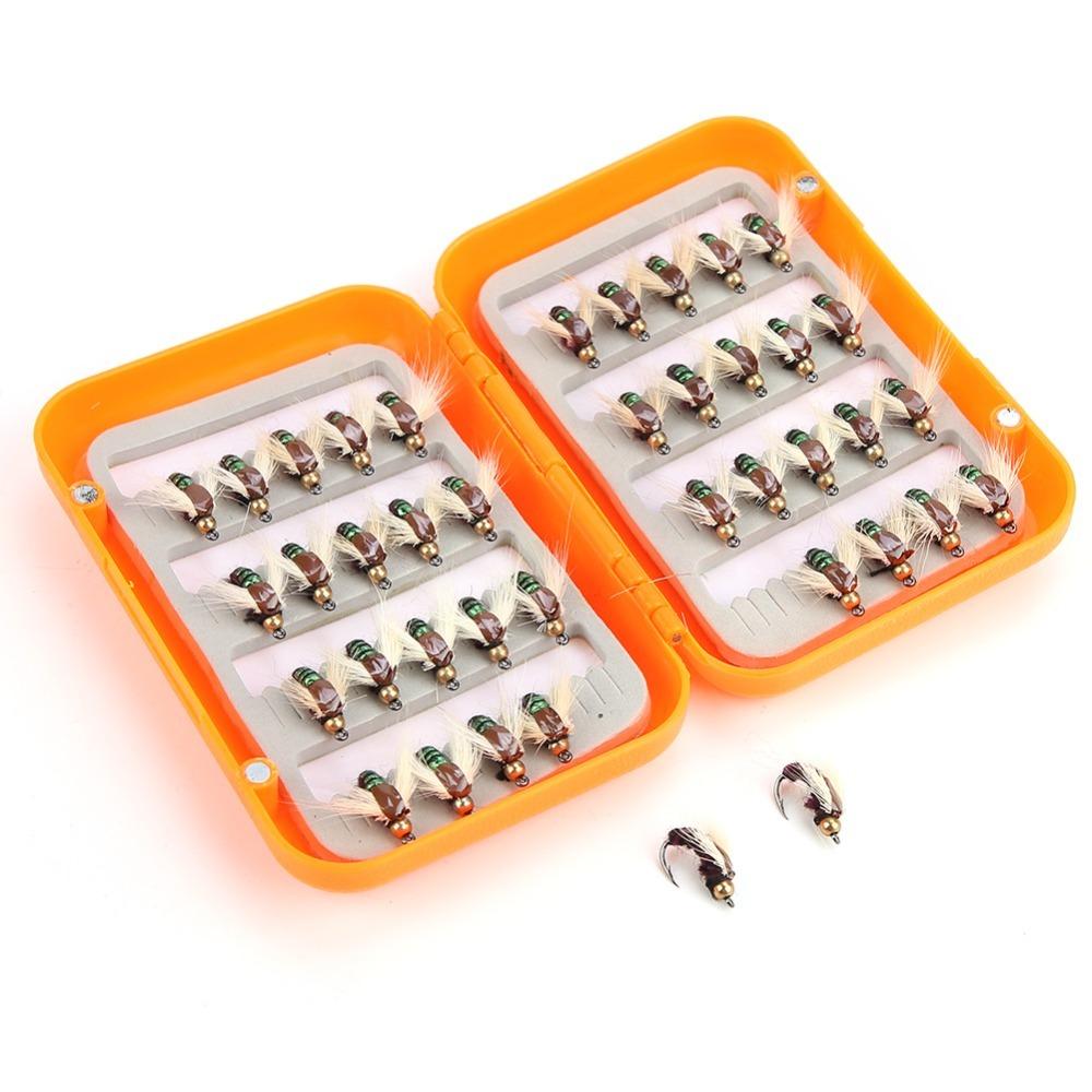 40 ШТ. Высокоуглеродистая сталь Мушки для нахлыста Реалистичная Рыболовная приманка Рыболовные мушки для форели Нахлыст зелёный